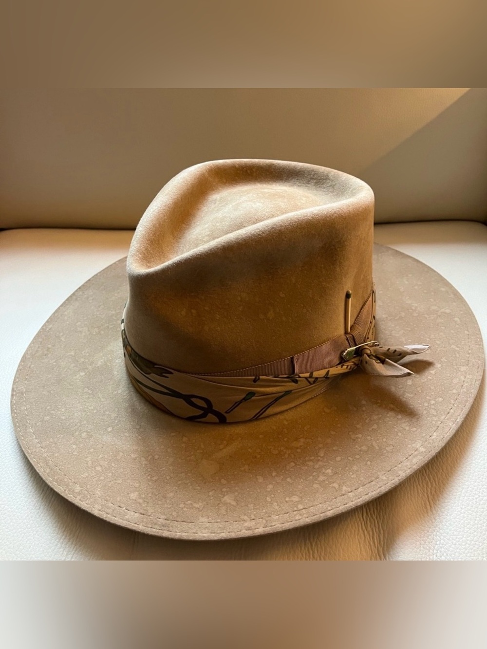 Nick fouquet beaver felt hat 7 1/2 60 Sahara color dress weight